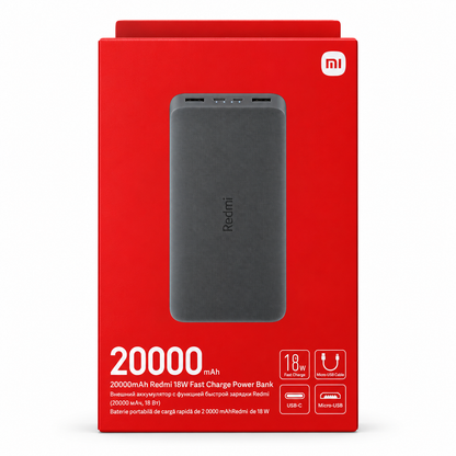 Redmi Mi 20000mAh Power Bank – 18W Fast Charging