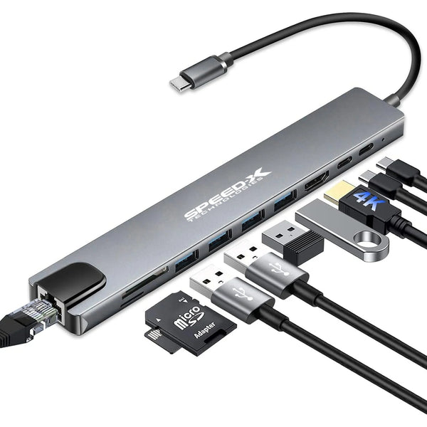 SPEED-X 10 in 1 MULTI PORT Type C HDMI 4K CONVERTER