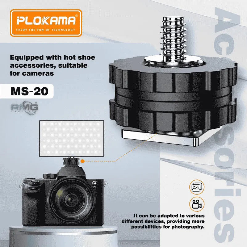 Plokama MS-20 6W Magnetic LED Photography Fill Light – Rechargeable