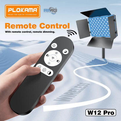 Plokama W12 Pro 30W RGB Photography Video Light – 8000mAh Battery