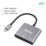 AMAZE 3-in-1 Type C Hub Adapter A313