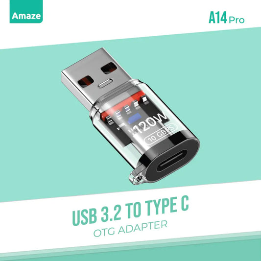 AMAZE A14 Pro USB 3.2 to Type-C Female Adapter – High-Speed Data Transfer & Charging Adapter