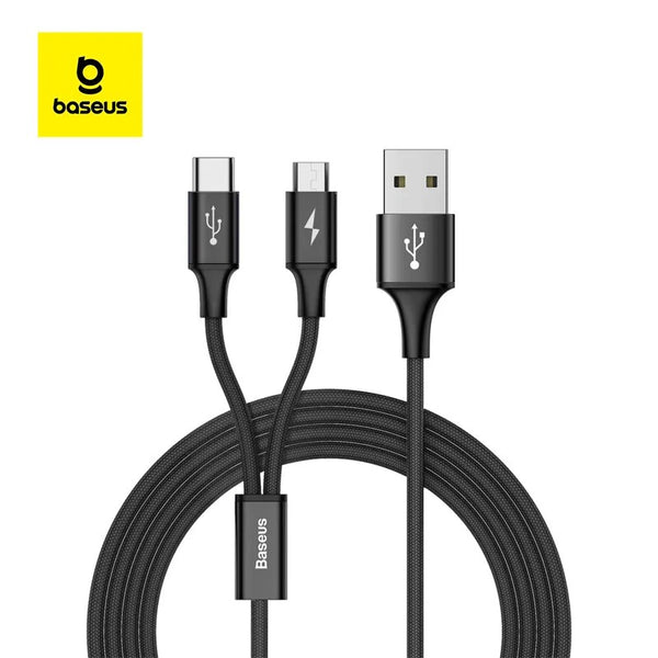 Baseus Rapid Series 2-in-1 USB to Type-C + Micro Cable