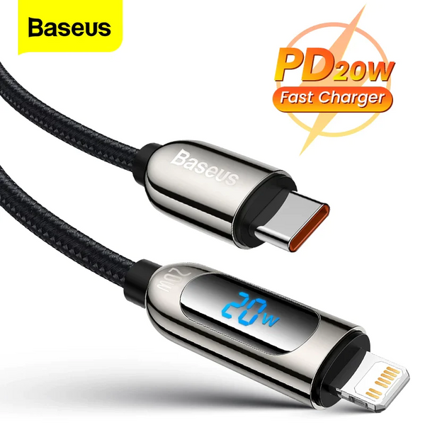 Baseus Display Fast Charging Data Cable Type C To iPhone 20W 1m