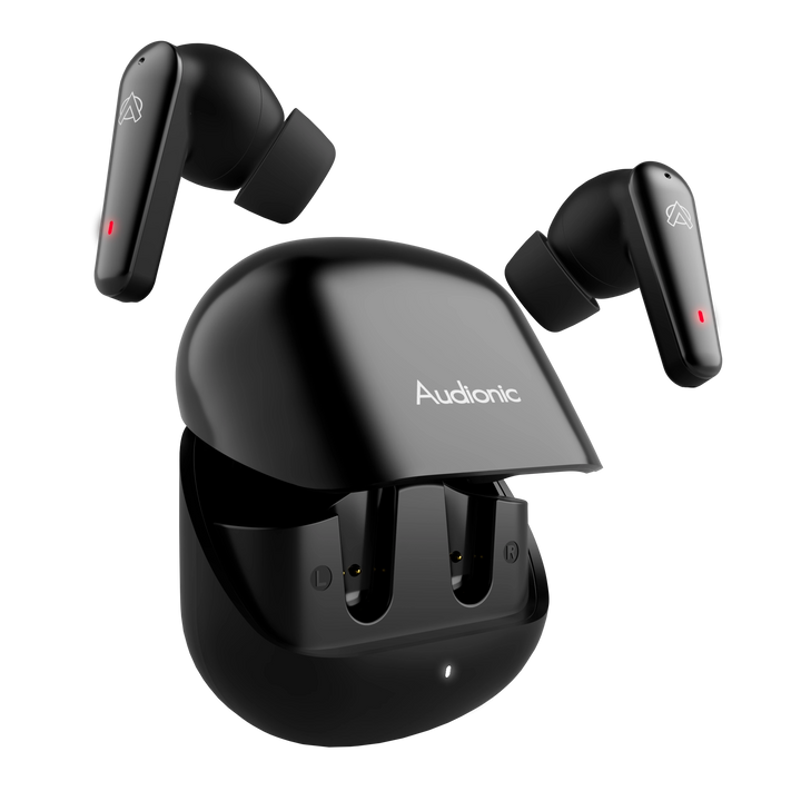 Audionic Airbud 595 Flip Earbuds – Bluetooth 5.3, Quad Mic ENC & 40-Hour Playtime