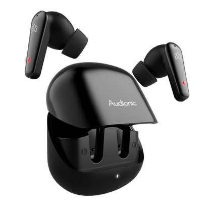 Audionic Airbud 595 Flip Earbuds – Bluetooth 5.3, Quad Mic ENC & 40-Hour Playtime