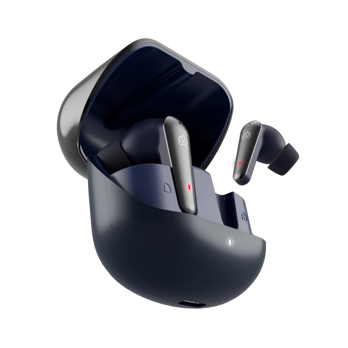 Audionic Airbud 595 Flip Earbuds – Bluetooth 5.3, Quad Mic ENC & 40-Hour Playtime