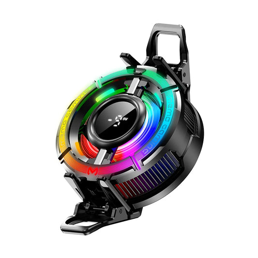 MEMO CX15 Digital Display Mobile Game Cooling Fan Colorful Led Light Phone Cooler With Four Types RGB Light