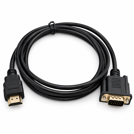 HDMI to VGA Cable 1.8M – Full HD Video Adapter Cable for Monitor & Projector