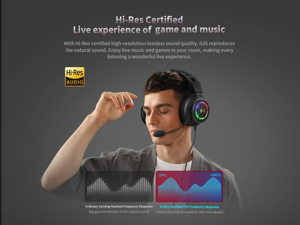 Edifier G35 Gaming Headset – Experience True Hi-Res Sound