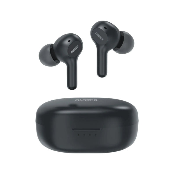 FASTER S50 POWERFUL BASS EARBUDS  (Black & White)