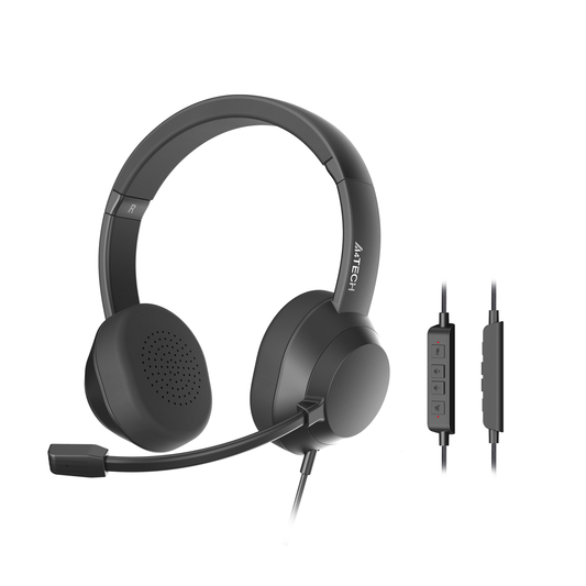 A4Tech FH150U Conference Headset – 40mm DSP Stereo Sound, Rotating Mic & USB Connectivity
