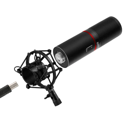 BLAZAR GM-300 USB Streaming Microphone – Full Metal Body, 16mm Condenser & Unidirectional Audio Recording