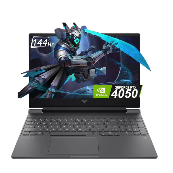 Laptop with NVIDIA GeForce RTX 4050 graphics card on a white background