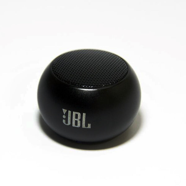 Black JBL speaker on a white background