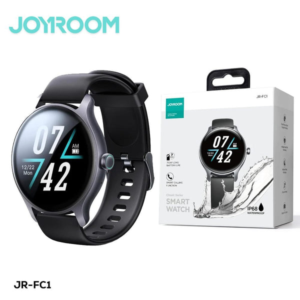 JOYROOM JR-FC1 CLASSIC SERIES SMART WATCH (MAKE/ANSWER CALL) DARK GRAY