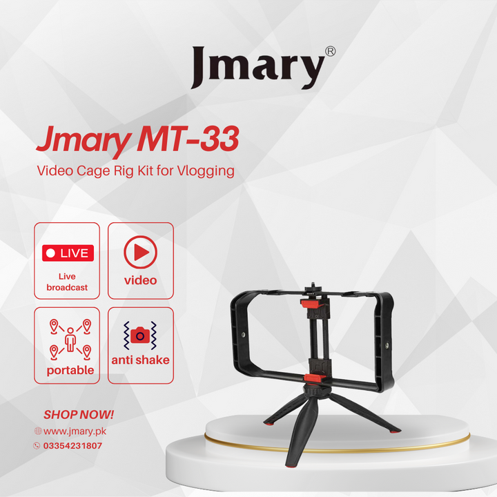 Jmary Mt-33 Video Cage Rig Kit For Vlogging
