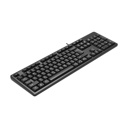 A4Tech KK-3 Wired Multimedia Keyboard – Silicon Membrane, Laser-Inscribed Keys & Splash-Proof Design