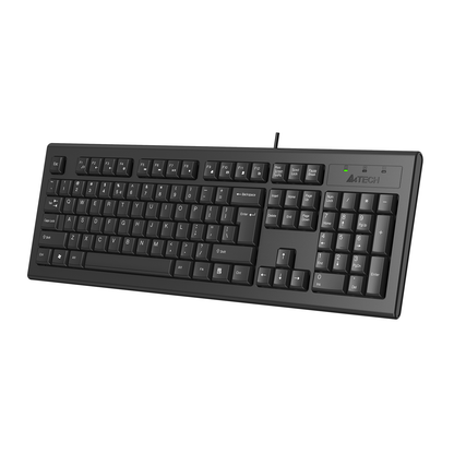 A4Tech KR-85 ComfortKey Wired Keyboard – Round-Edge Keycaps, 12 FN Multimedia Hotkeys & Spill-Resistant Design