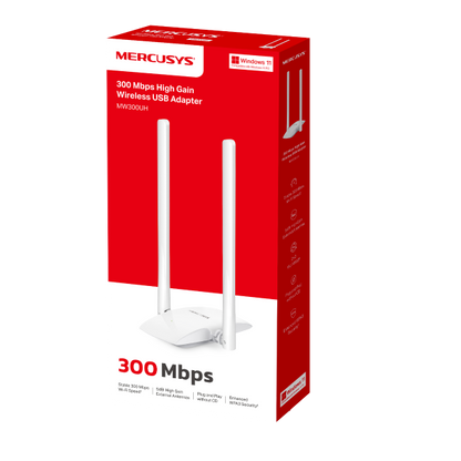 Mercusys MW-300UH 300Mbps High-Gain USB Wi-Fi Adapter