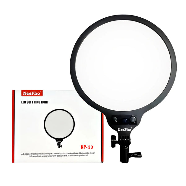 NEEPHO33CMLEDSOFTRINGLIGHTWITH360ROTATINGPANTILT with White  Background