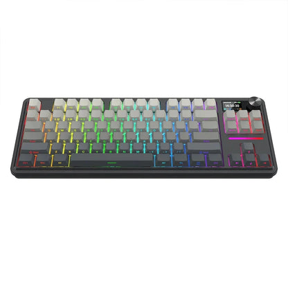 ANTONIUM LCD K743SPRGB-PRO WIIRED WIRELESS BLUETOOTH MECHANICAL GAMING KEYBOARD