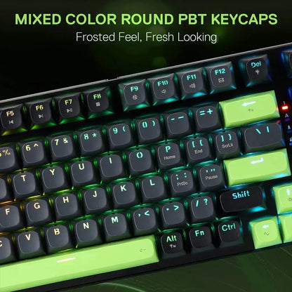 Redragon K740 DHARMA Wired Mechanical Keyboard with Linear Dragon Chant Switch (Black & Green)