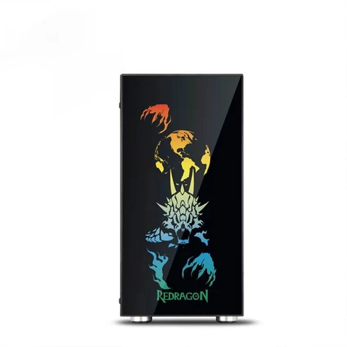 REDRAGON STEELJAW GC-608 PRO Gaming PC Case – Tempered Glass Panels, RGB Front Lighting, RGB Fans & ATX Support