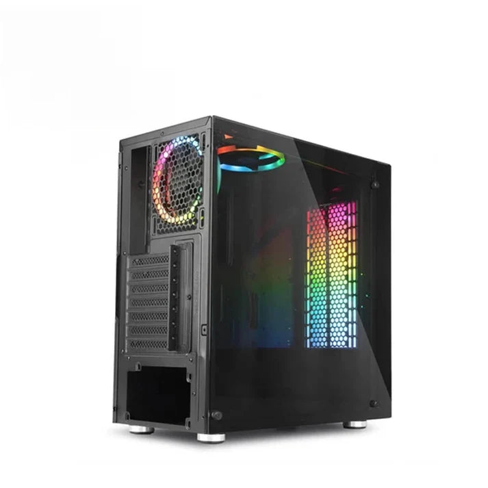 REDRAGON STEELJAW GC-608 PRO Gaming PC Case – Tempered Glass Panels, RGB Front Lighting, RGB Fans & ATX Support
