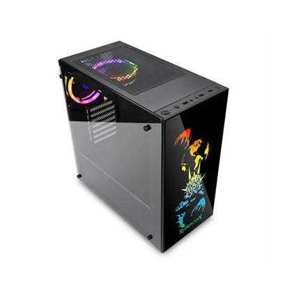 REDRAGON STEELJAW GC-608 PRO Gaming PC Case – Tempered Glass Panels, RGB Front Lighting, RGB Fans & ATX Support