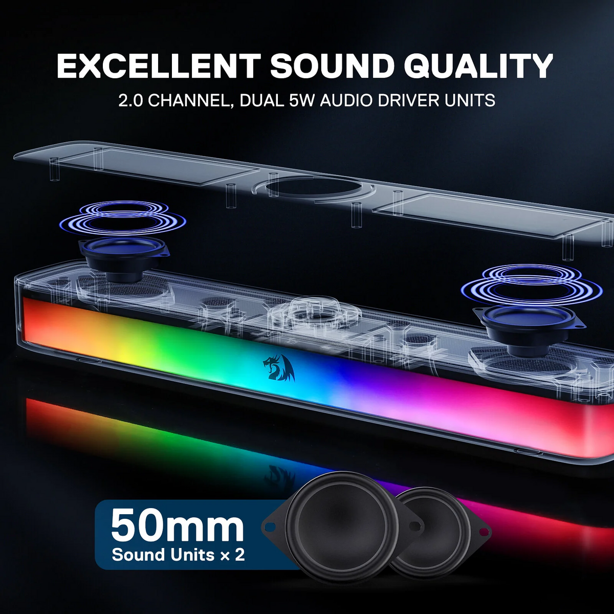 Redragon GS515 NEO RGB Soundbar Speakers