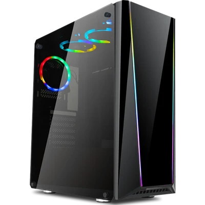 REDRAGON TAILGATE GC-702 RGB Gaming PC Case – Triple Tempered Glass Panels, 5 RGB Fans & ATX Support