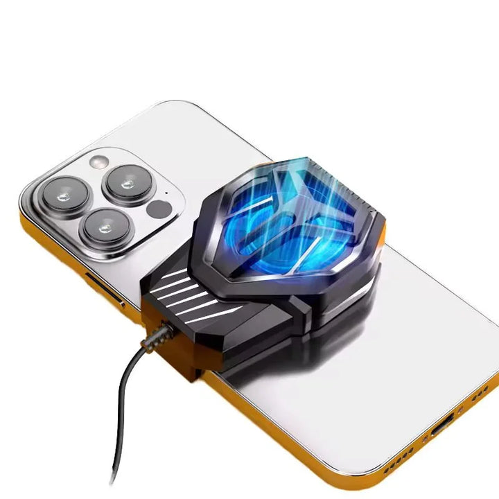 S-72 Portable Mobile Phone Quiet Cooling Fan Heat Diffuser Radiator with Light