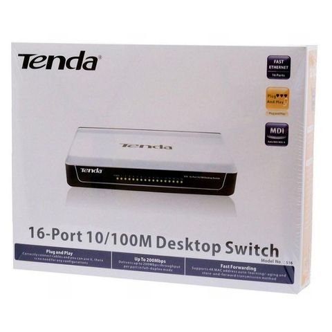 TENDA S16  16PORT  10/100 DESKTOP SWITCH