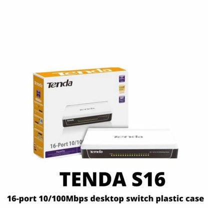 TENDA S16  16PORT  10/100 DESKTOP SWITCH
