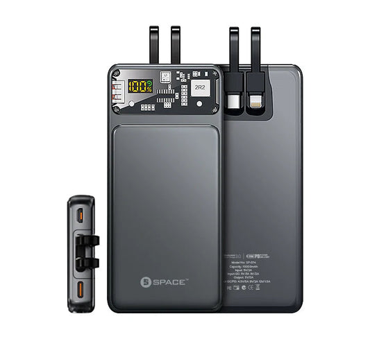 SPACE SP-74 Speed PD + QC 3.0 Power Bank 10000mAh – Fast Charging Portable Charger
