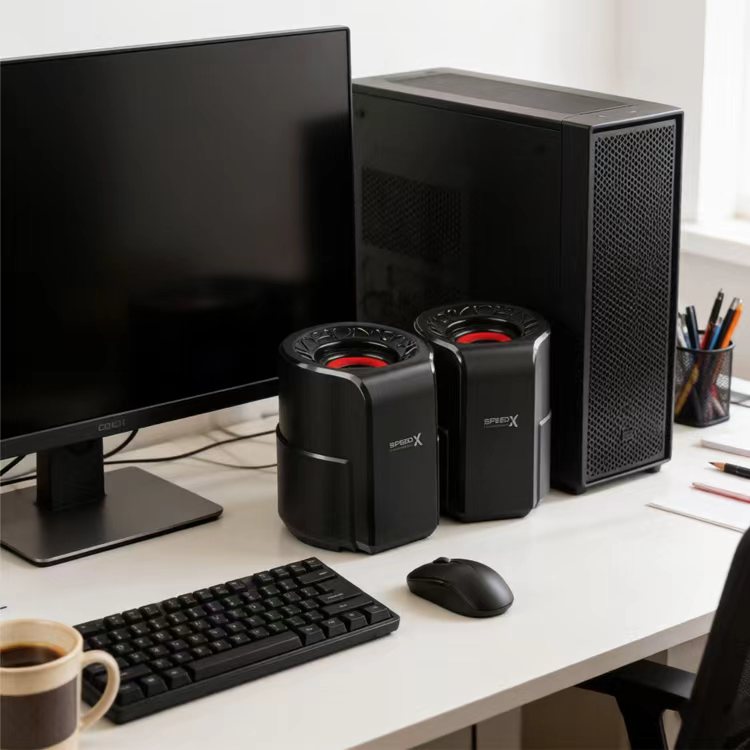 Speed-X SX-SP01 2.0 USB Powered Desktop Speaker, 6W Stereo