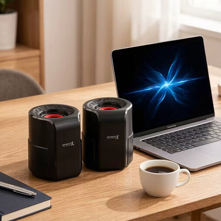 Speed-X SX-SP01 2.0 USB Powered Desktop Speaker, 6W Stereo