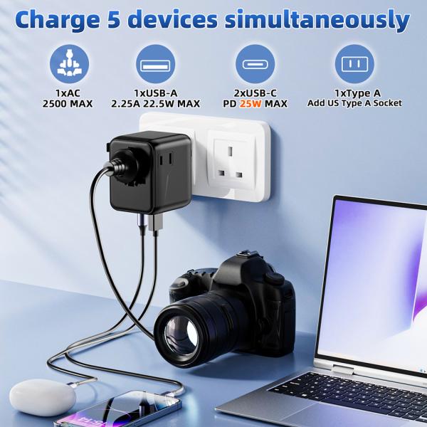 SpeedX SP-TCW02 Travel Adapter