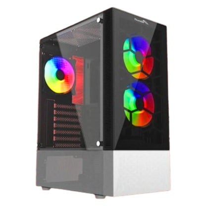 Thunder X-STAR TGS-621 Gaming Case with RGB Fans – Black &amp; White