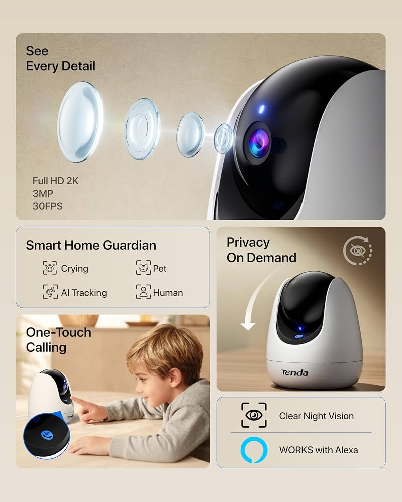 Tenda CP3 Pro 2K Wi-Fi Security Camera