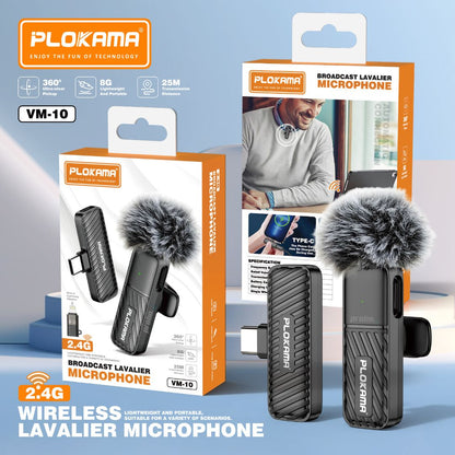Plokama VM-10 Wireless Lavalier Microphone for Android & iPhone (Single)