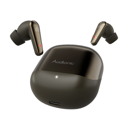 Audionic Airbud 595 Flip Earbuds – Bluetooth 5.3, Quad Mic ENC & 40-Hour Playtime
