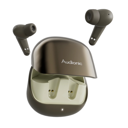 Audionic Airbud 595 Flip Earbuds – Bluetooth 5.3, Quad Mic ENC & 40-Hour Playtime