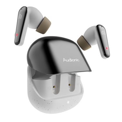 Audionic Airbud 595 Flip Earbuds – Bluetooth 5.3, Quad Mic ENC & 40-Hour Playtime