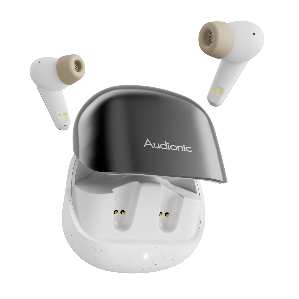 Audionic Airbud 595 Flip Earbuds – Bluetooth 5.3, Quad Mic ENC & 40-Hour Playtime