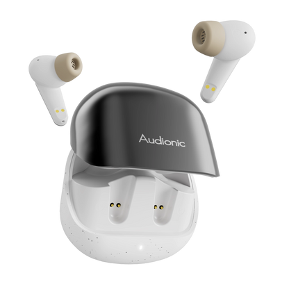 Audionic Airbud 595 Flip Earbuds – Bluetooth 5.3, Quad Mic ENC & 40-Hour Playtime