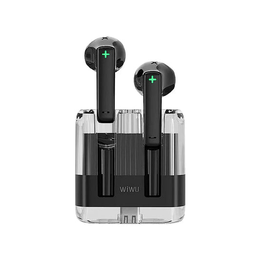 WiWU T21 Crystal Wireless Stereo Earbuds – Bluetooth 5.3 & Type-C Charging