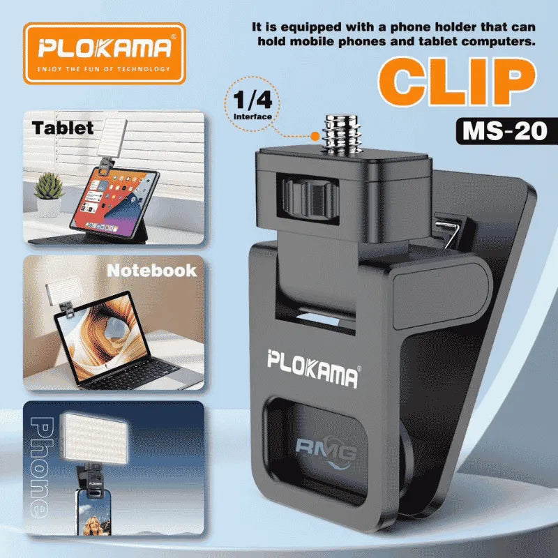 Plokama MS-20 6W Magnetic LED Photography Fill Light – Rechargeable