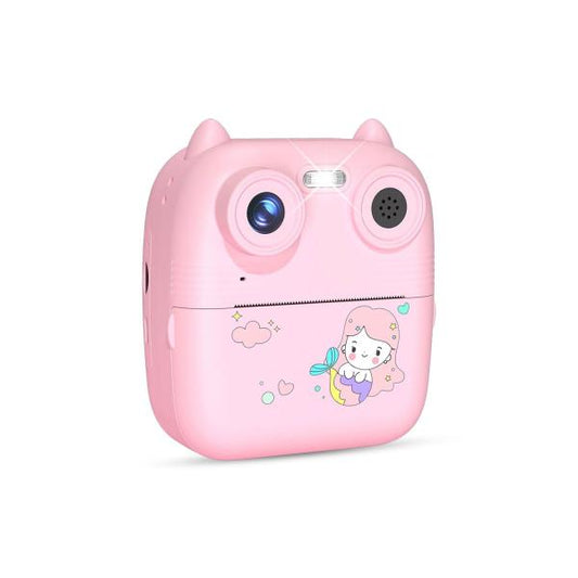 D8S Kids Digital Camera with Front & Rear Cameras, 1080P Video & Thermal Printing – Pink